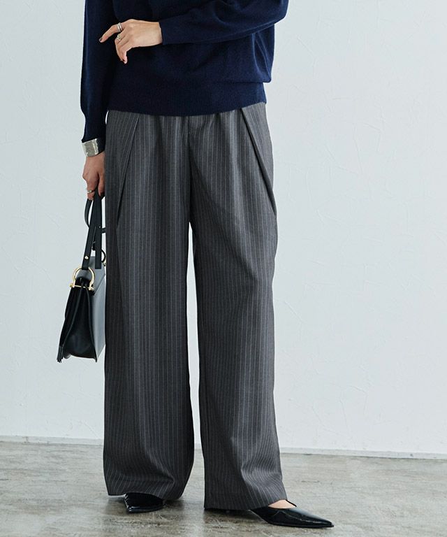 [RASW]ウールミックスタックワイドパンツ