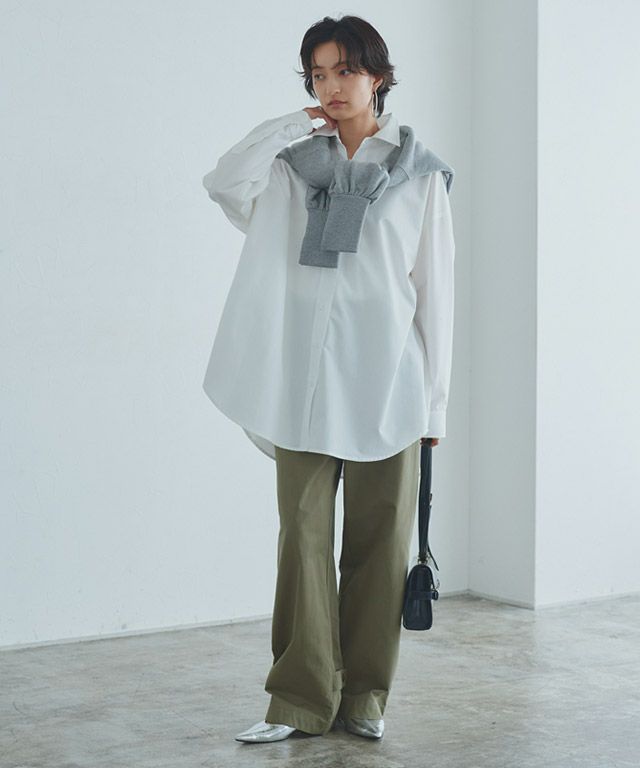 166cm / オフホワイト / ロング丈 / M