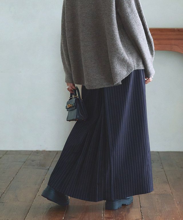 [RASW]バックインバーテッドプリーツスカート