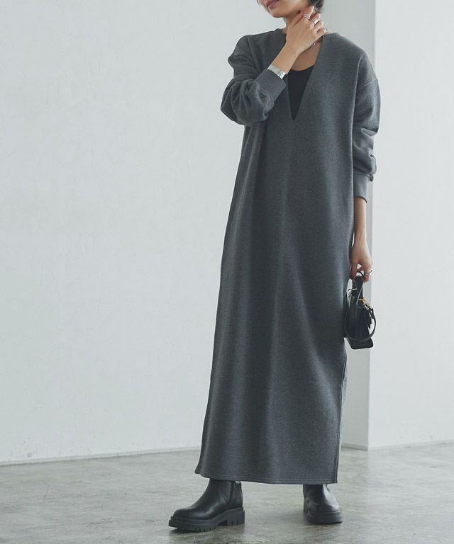 166cm / 杢チャコール×ブラック / M