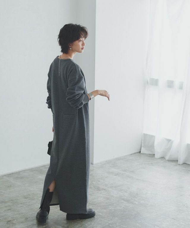 166cm / 杢チャコール×ブラック / M