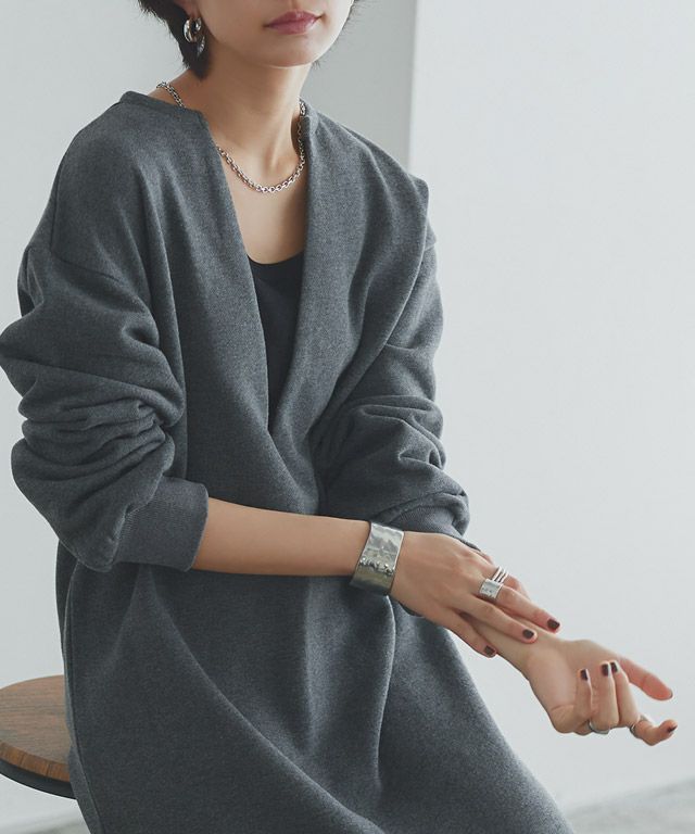 166cm / 杢チャコール×ブラック / M