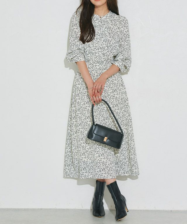 166cm / 花柄 / アイボリー / M