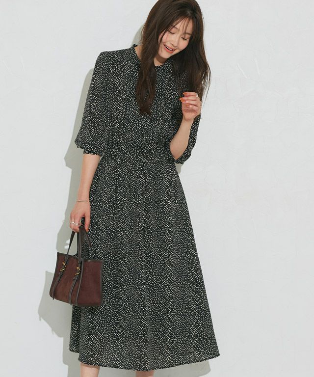 166cm / ダルメシアン柄 / ブラック / M