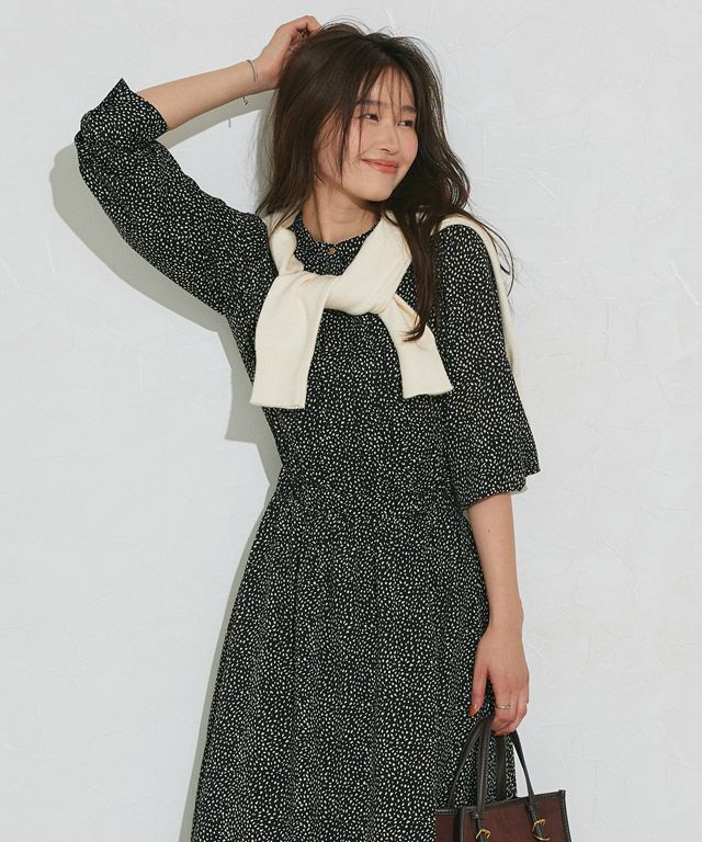 166cm / ダルメシアン柄 / ブラック / M