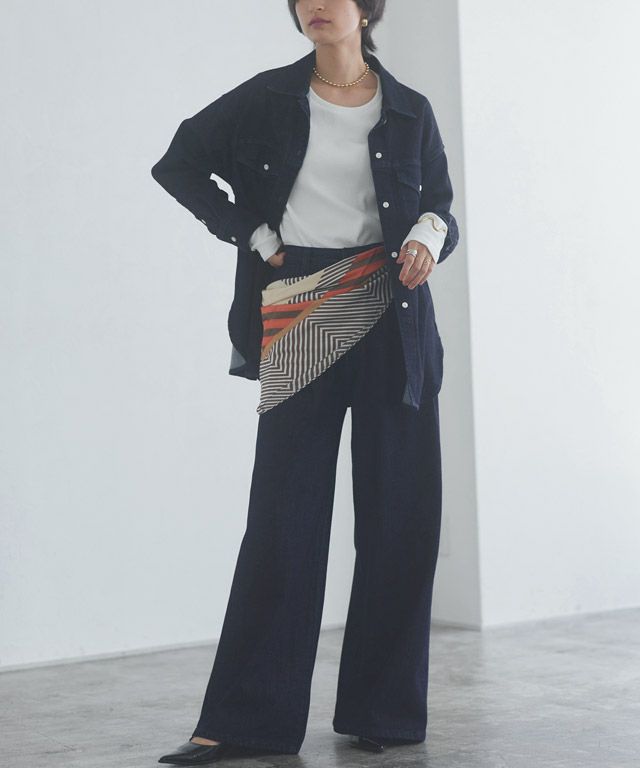 166cm / A：インディゴ×インディゴ / M