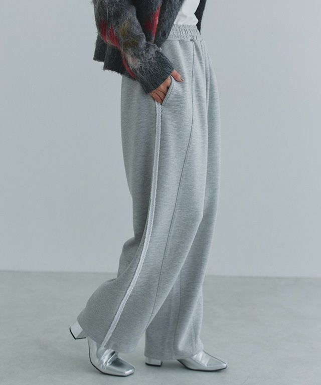  [ECLAM] フリンジラインポンチパンツ