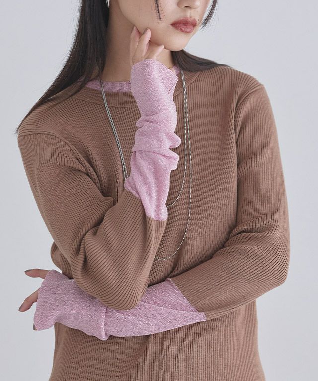 163cm / ブラウン×ピンクラメ / M