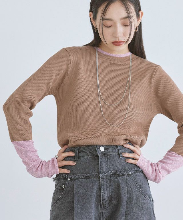 163cm / ブラウン×ピンクラメ / M