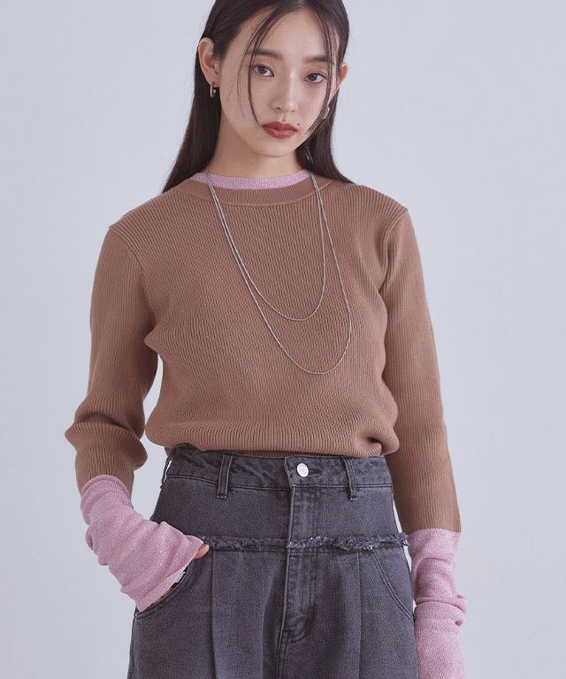 163cm / ブラウン×ピンクラメ / M