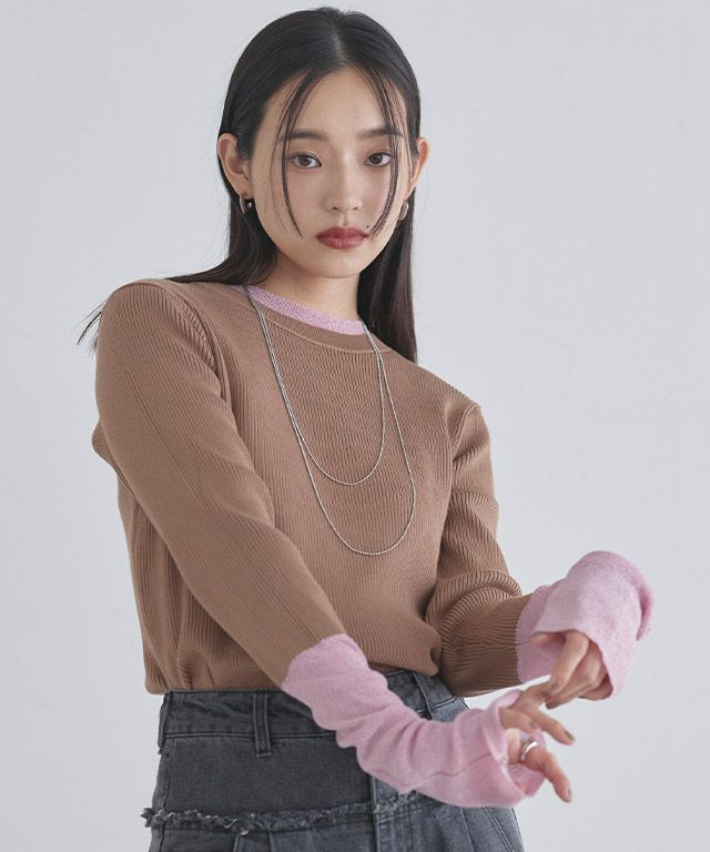 163cm / ブラウン×ピンクラメ / M