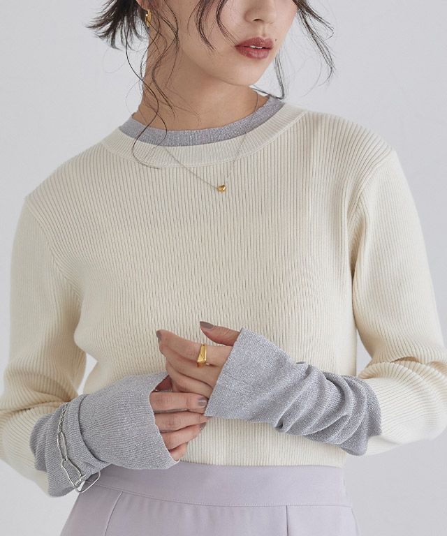 163cm / アイボリー×シルバーラメ / M