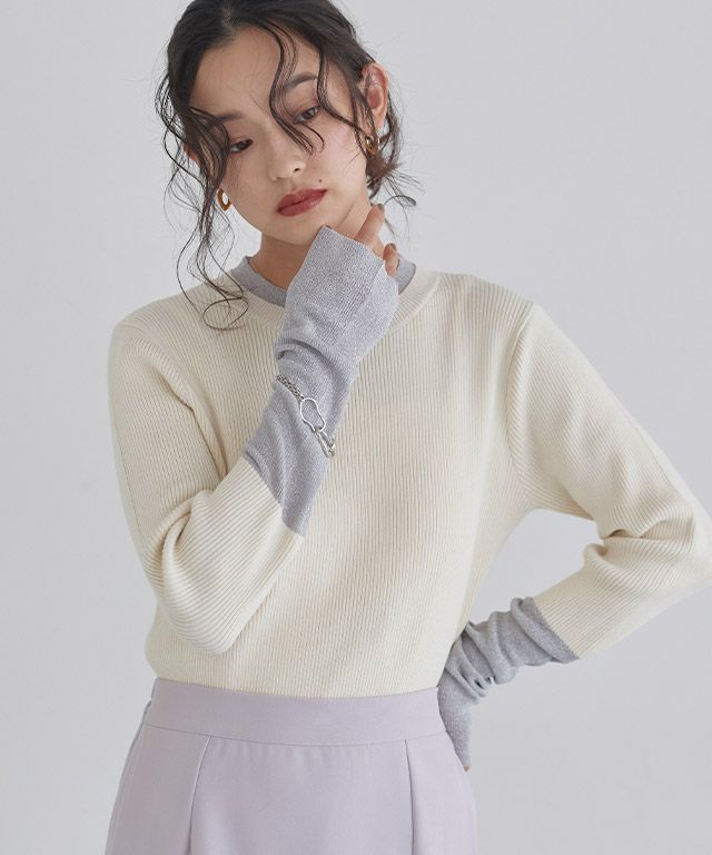 163cm / アイボリー×シルバーラメ / M