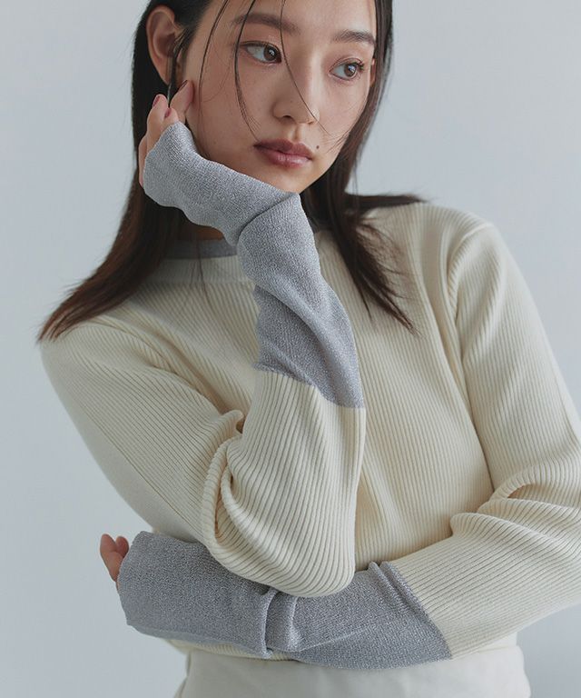 163cm / アイボリー×シルバーラメ / M