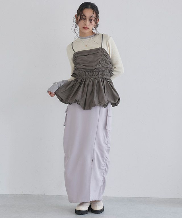 163cm / アイボリー×シルバーラメ / M