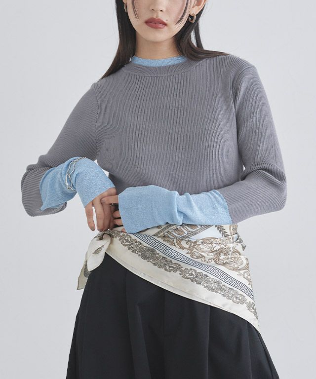 163cm / グレー×ブルーラメ / M