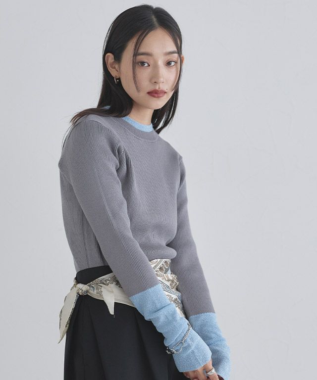 163cm / グレー×ブルーラメ / M