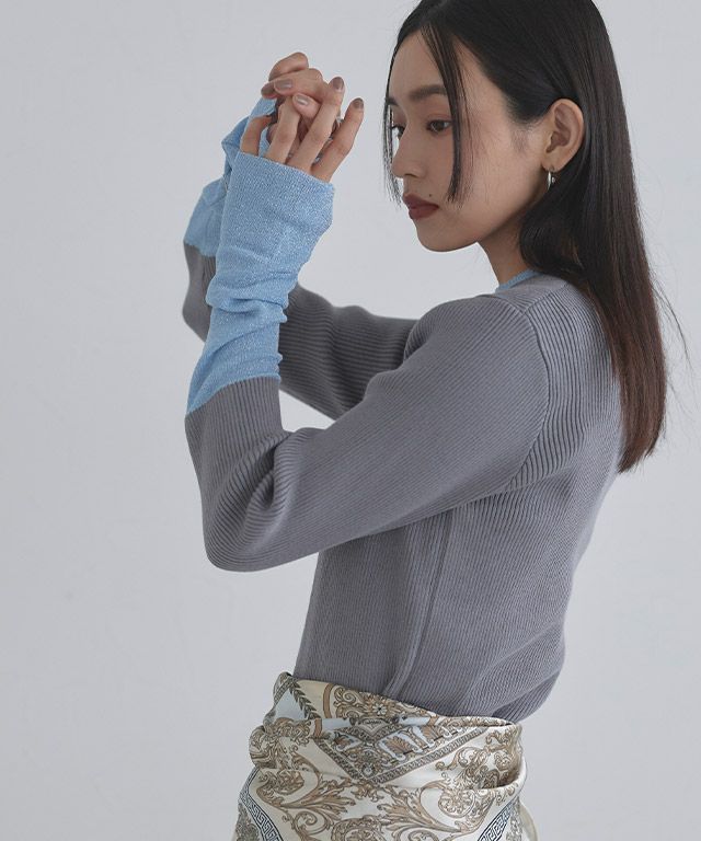 163cm / グレー×ブルーラメ / M