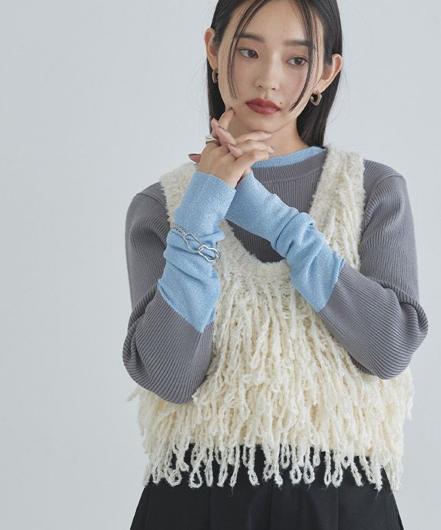 163cm / グレー×ブルーラメ / M