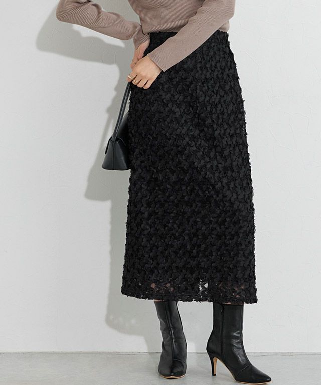 フラワージャカードＩラインスカート【Pierrot】