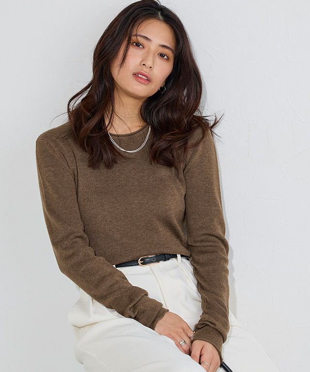 細リブシンプルニット