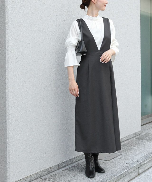 163cm / 無地 / チャコール / M