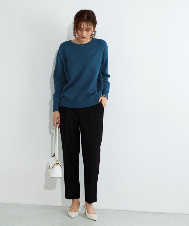 166cm / インディゴブルー / ボートネック / M