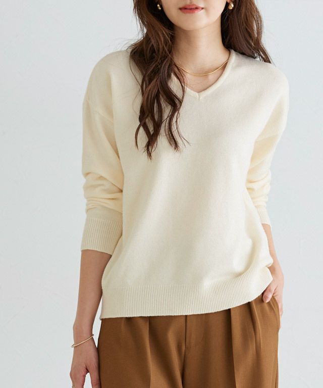 500 ぴこ様フォロー割 ドゥーズィエムクラス カシミヤ オーバーサイズ ニット ピュアカシミヤセーターハーフジップ/DoCLASSE