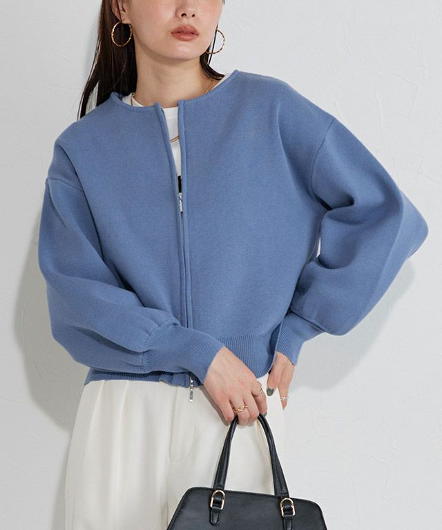 スポンジニットカーディガン