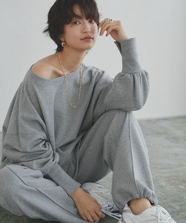 166cm / 杢グレー / M