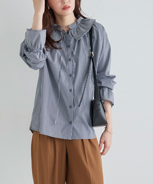 167cm / ストライプ / インディゴ / M