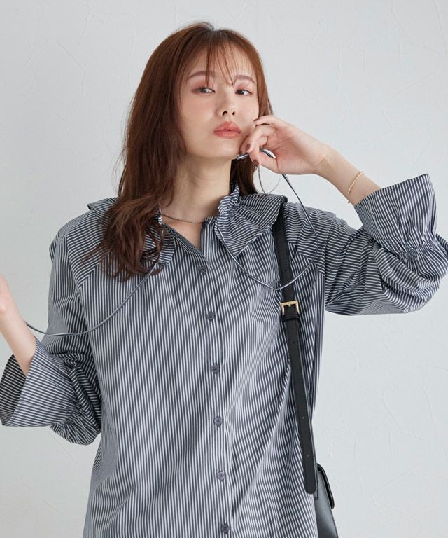 167cm / ストライプ / インディゴ / M