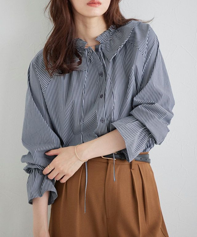 167cm / ストライプ / インディゴ / M