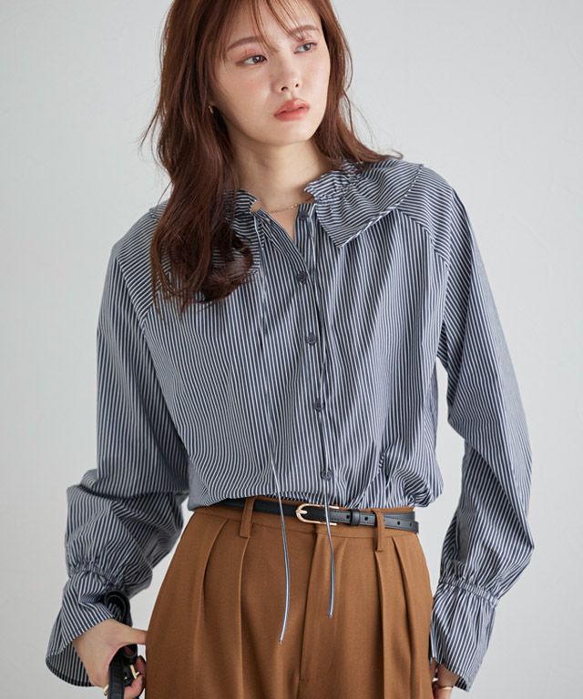 167cm / ストライプ / インディゴ / M