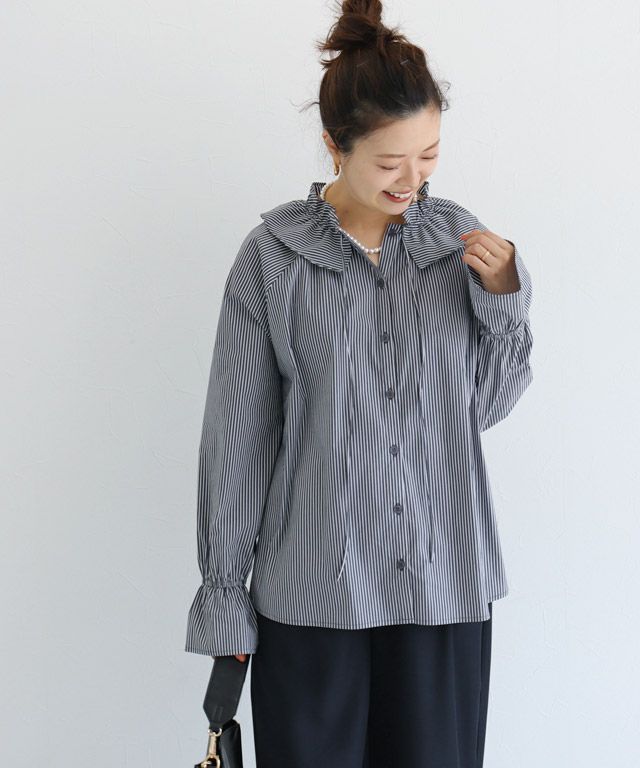 157cm / ストライプ / インディゴ / M