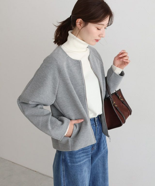 A会場】ノーカラーダンボールブルゾン【KKfashionさんYouTube紹介