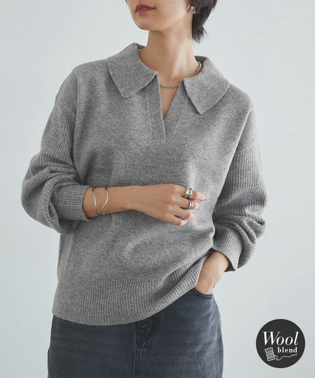 [RASW]スキッパーポロニットプルオーバー