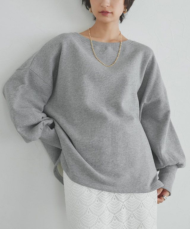 166cm / オフホワイト×杢グレー / M