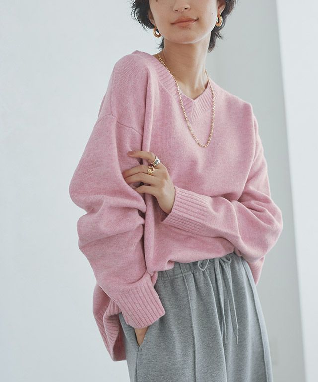 166cm / 杢ピンク / M