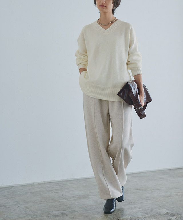 RASW]Vネックウールミックスニット 【KKfashionさんYouTube紹介