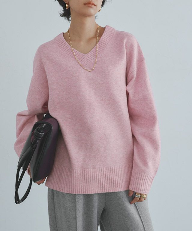 166cm / 杢グレー×杢ピンク / M