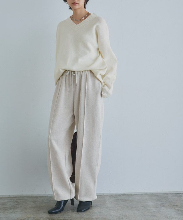 166cm / 杢オートミール×オフホワイト / M
