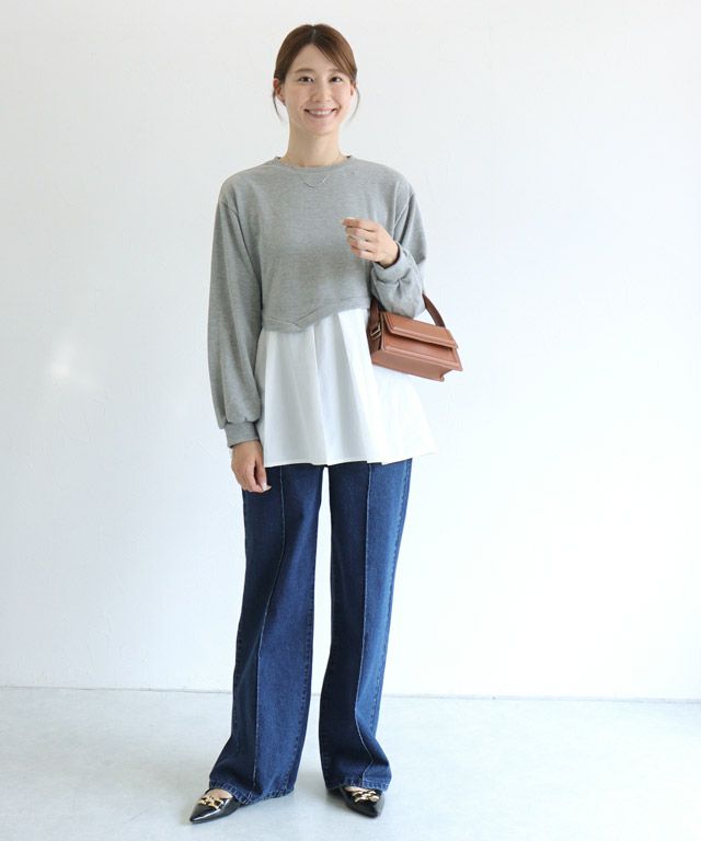 163cm / 杢グレー / M