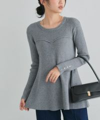 ビスチェ風ペプラムニット