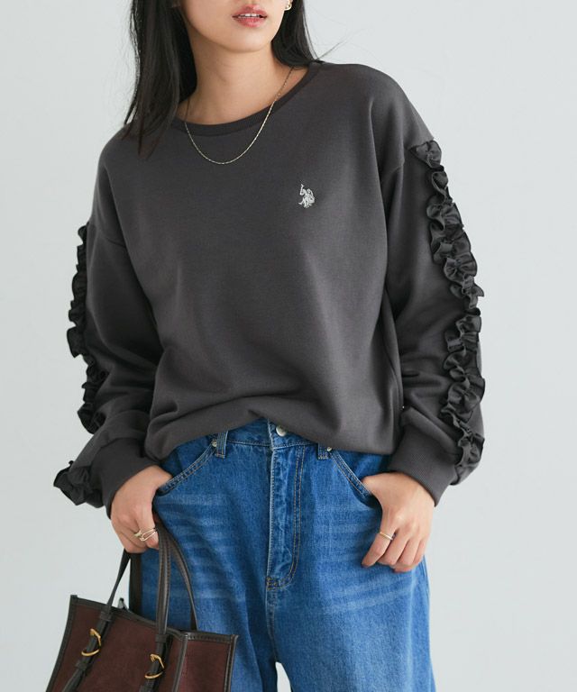 162cm / チャコール×オフホワイト / M