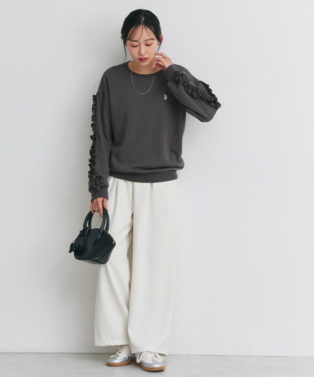 162cm / チャコール×オフホワイト / M