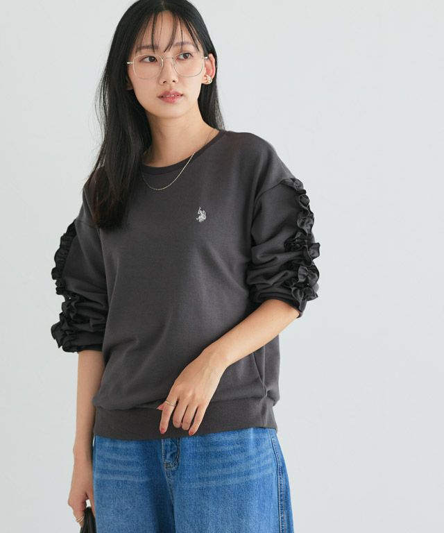 162cm / チャコール×オフホワイト / M