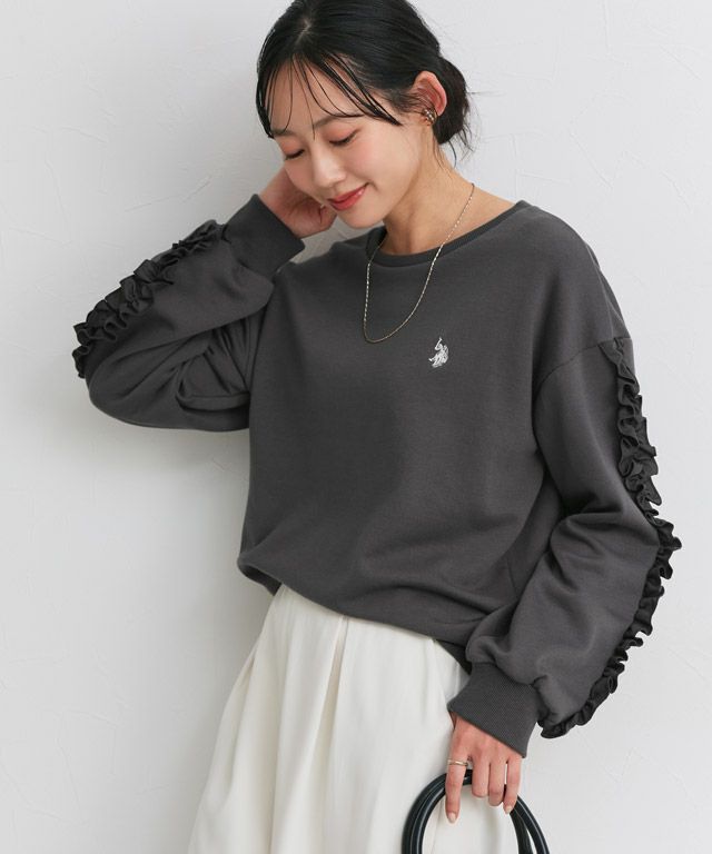 162cm / チャコール×オフホワイト / M