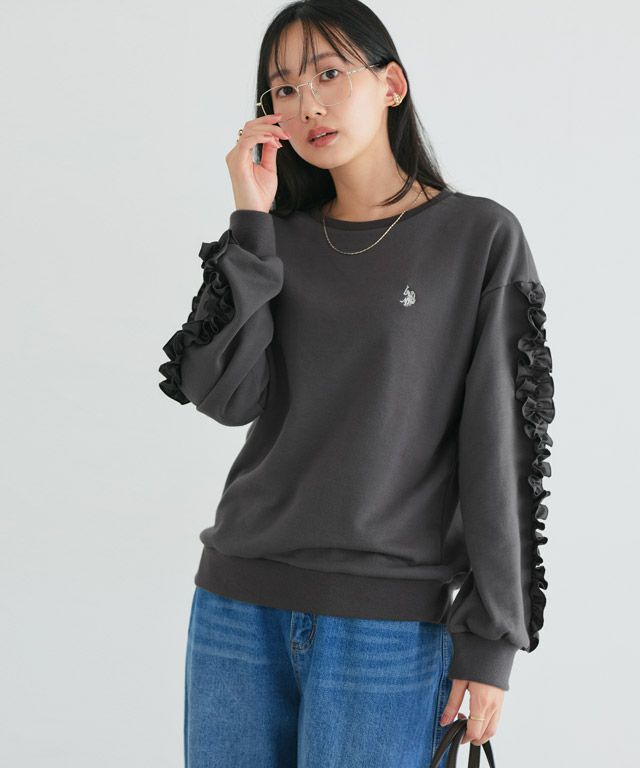 157cm / チャコール×オフホワイト / M