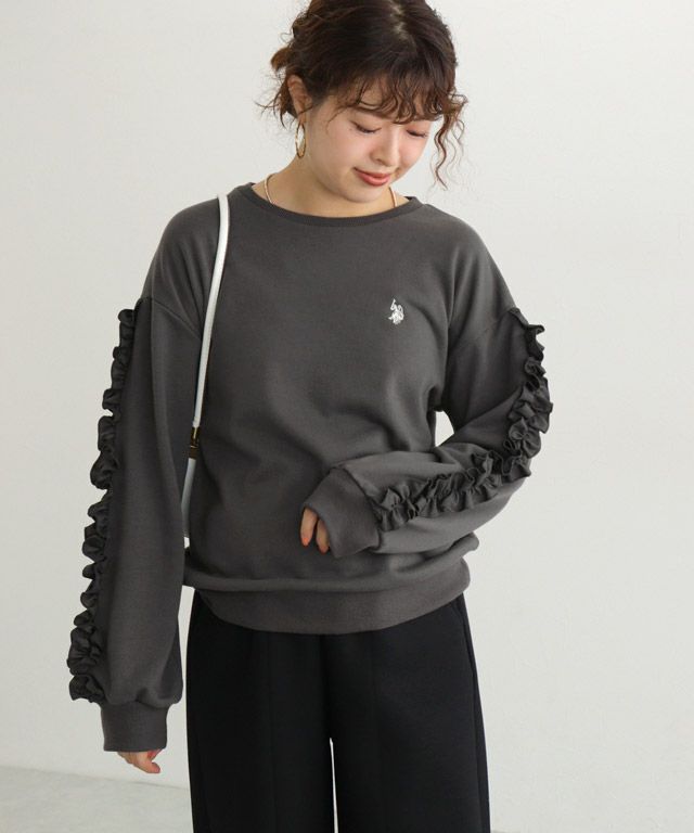 157cm / チャコール×オフホワイト / M